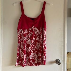 Red silky express tank top. Size large